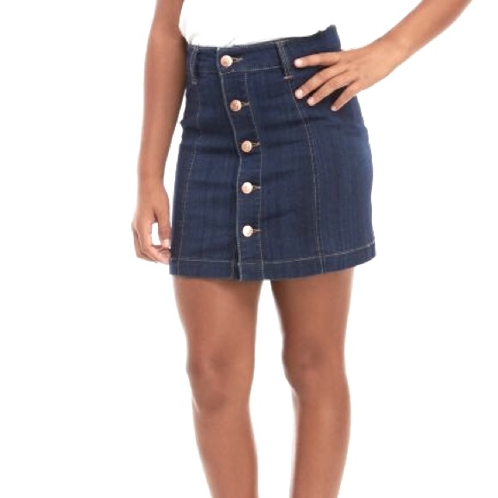 Celebrity Pink Button Down Skirt